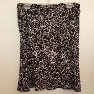 B/W floral skirt